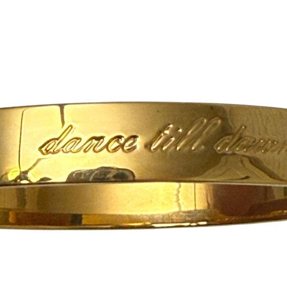 KATE SPADE This is the Year To Idiom Bangle Gold tone Inspiring Bracelet - Picture 10 of 13